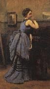 Woman in Blue,  Jean Baptiste Camille  Corot